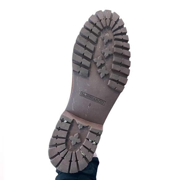 BERNARDO Brown leather boots with sweater top Size 9 - Picture 5 of 7